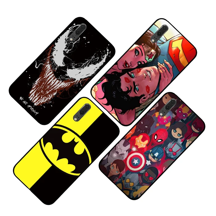 Классический супергерой для Marvel DC comic черный чехол для телефона huawei P30 P20 mate 10 20 Pro Lite Nova 3 4 3i чехол