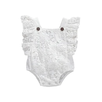 

0-24M Newborn Baby Girls Lace Romper Clothes Cotton Infant Kids Sleeveless Playsuits Sunsuits Outfits