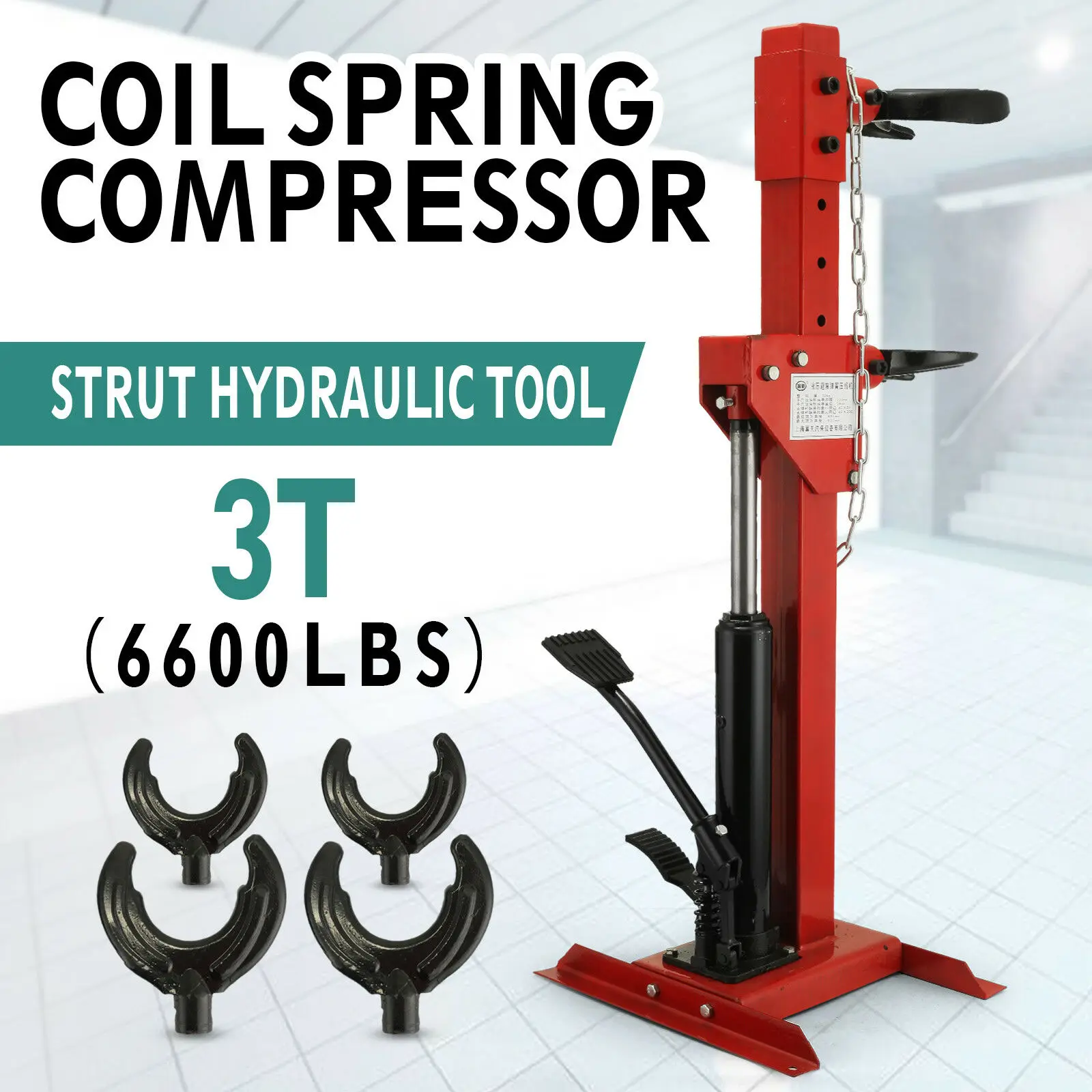 Coil Spring Air Hydraulic Compressing Compressor 3T 6600LBS Unit