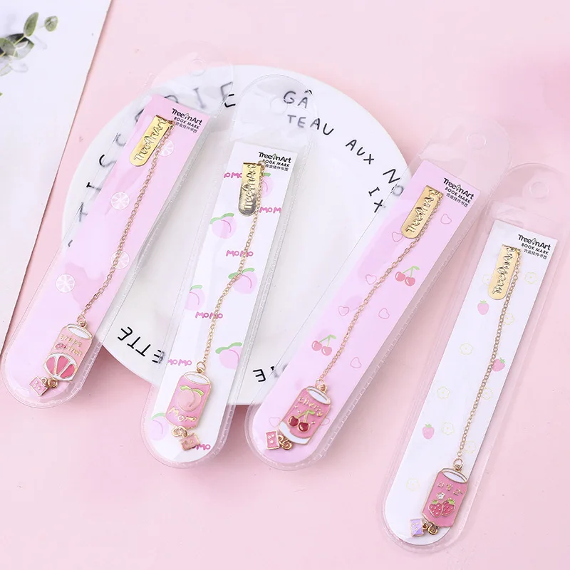 4 шт./компл. розовая бутылка для напитков металлическая подвеска Закладка книжка
