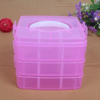 

3 Layers Clothes Wardrobe Tools Inner Compartment Handheld Living Room Home With Lid Dust Proof Jewelry Storage Box