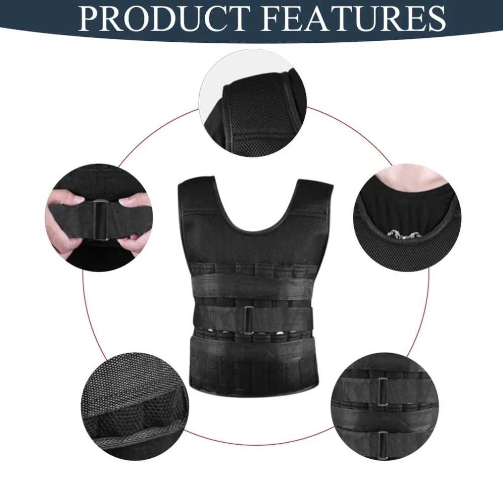 Adjustable Weighted Vest Ultra Thin Breathable Workout Exercise Carrier Vest for Training Fitness Weight-bearing Equipment