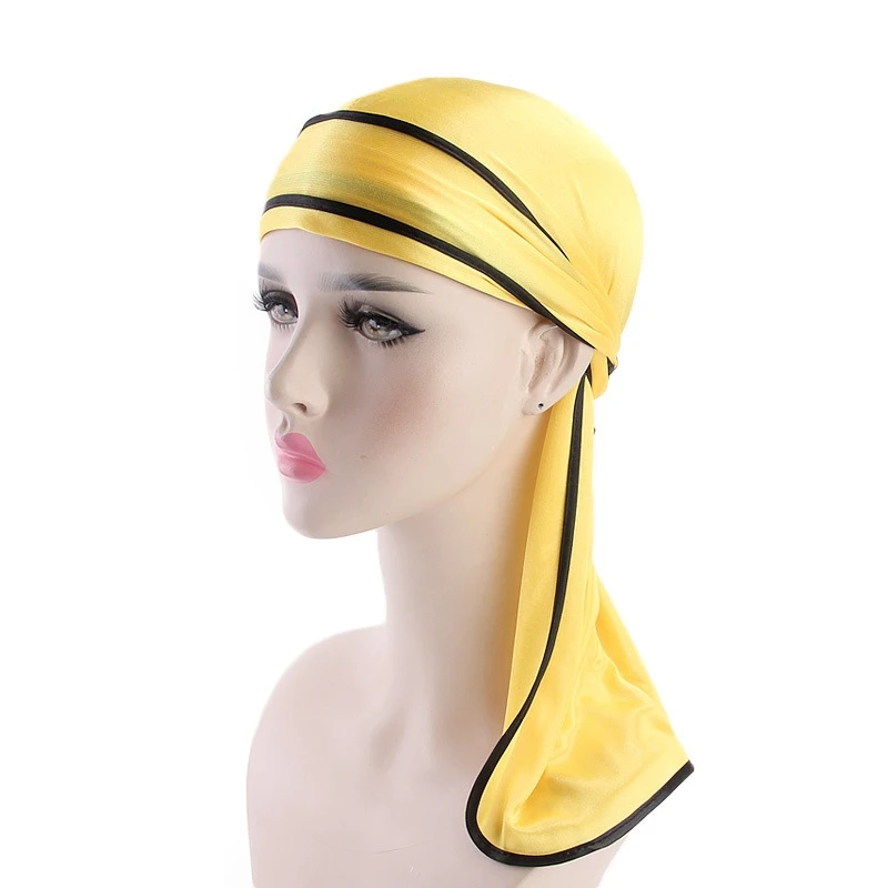 Уличные походные шарфы Doo Rags с длинным хвостом шелковистая тюрбан шапка Повязка На Голову Бандана головные уборы одежда аксессуары