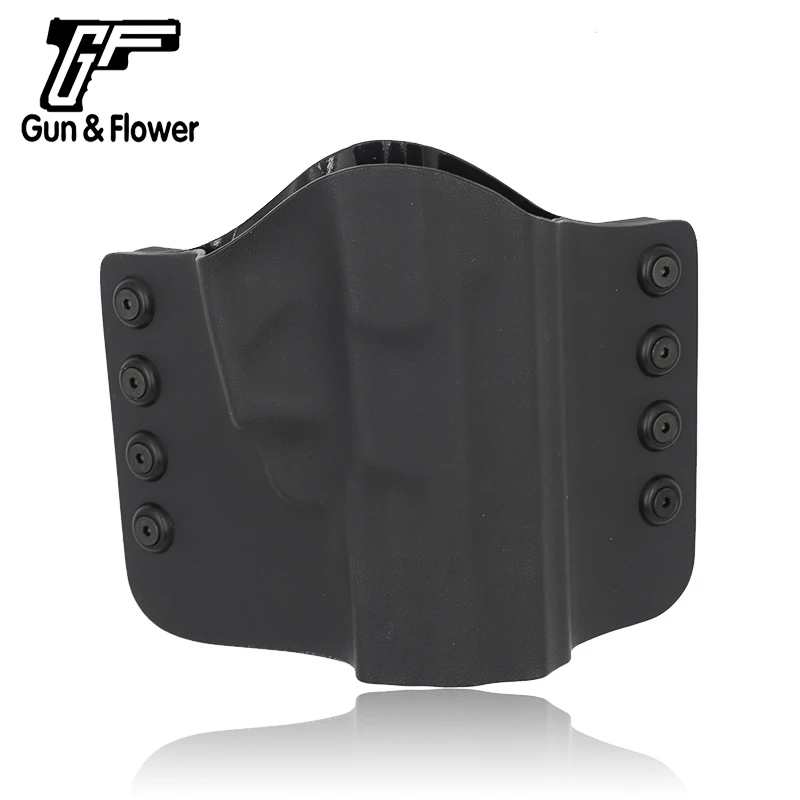 Пистолет и цветок OWB Kydex кобура приложение чехол для пистолета скрытый носить пистолет держатель с зажимом для ремня для Sig Sauer SP2022 - Цвет: Черный цвет