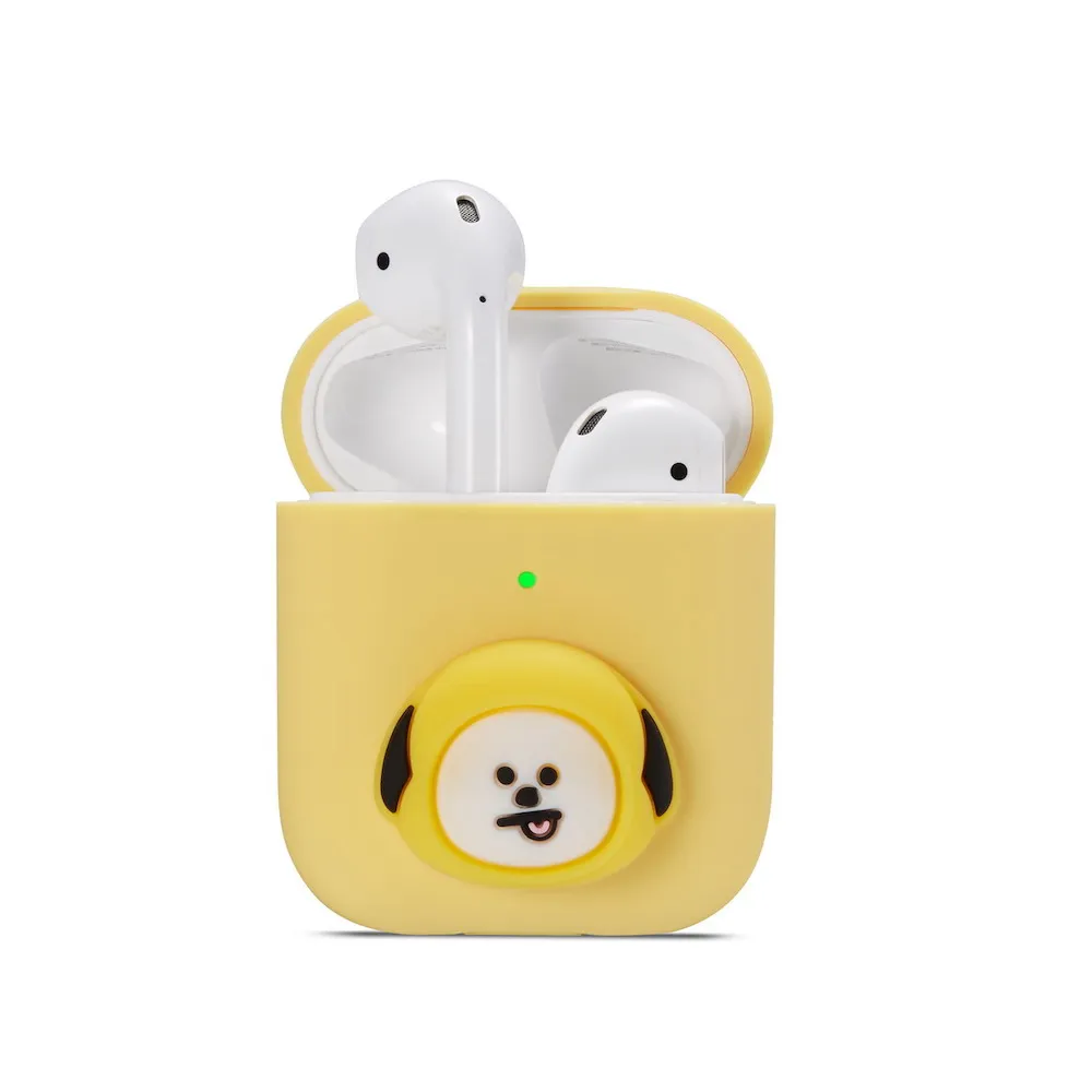 Чехол для наушников с героями мультфильмов для Airpods, чехол, милый силиконовый защитный чехол для наушников с Bluetooth-1or2 поколения - Цвет: 07