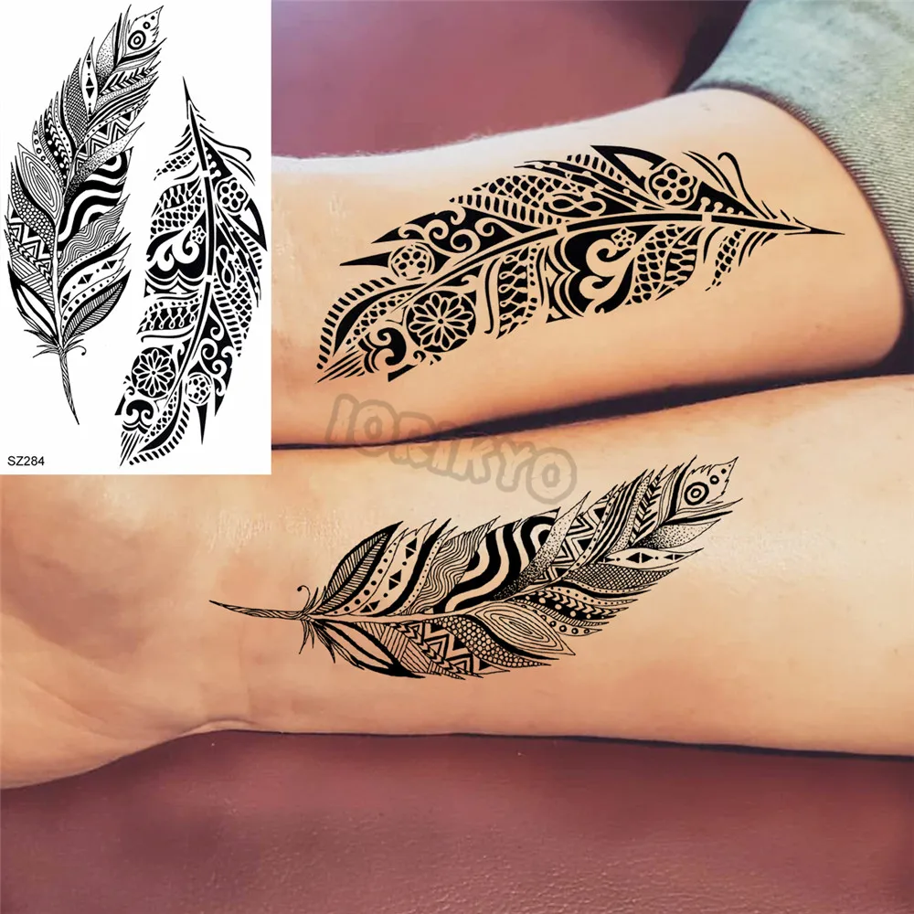 Watercolor Rose Small Temporary Tattoos For Women Girls Realistic Feather  Sun Flower Fake Tattoo Sticker 3D Forearm Tatoos Legs