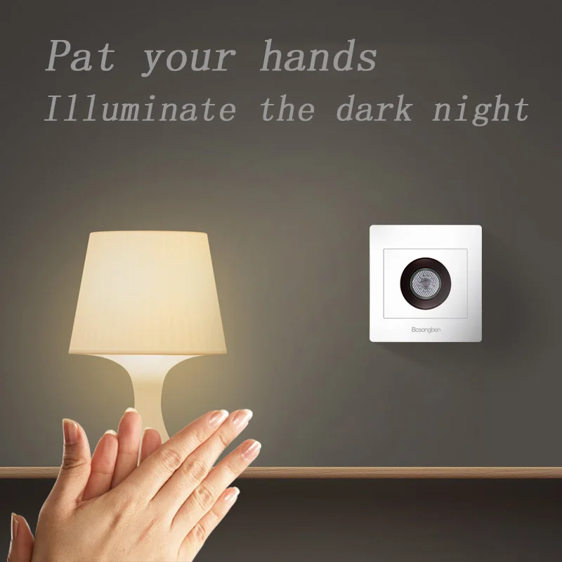 Voice switch intelligent second - line sound and light control delay sensor switch panel corridor energy - saving lamps 220v (14)