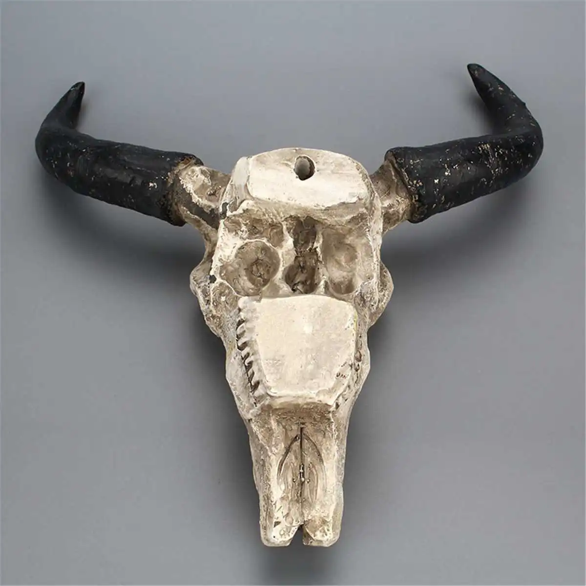 Смола Longhorn корова череп голова настенный Декор 3D животных дикой природы скульптура фигурки ремесла рога для дома Хэллоуин Декор