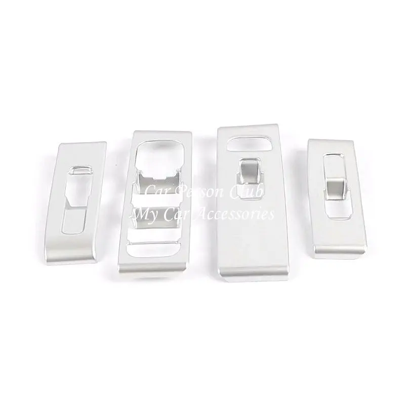

Interior Door Window Glass Lift Switch Button Cover Molding Trims For Volvo XC40 2018 2019 ABS Chrome Car Styling Accessories