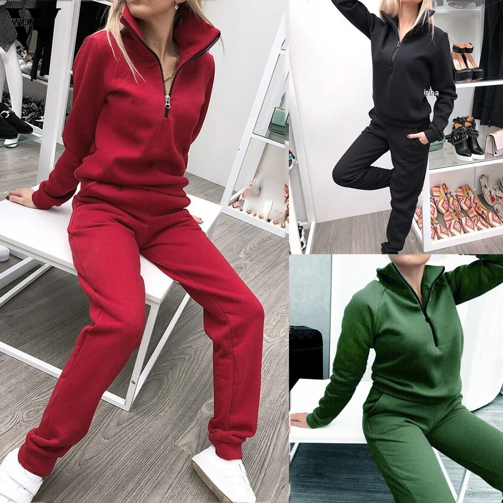 Womail Tracksuit Women Winter Sweatsuit sport Set Long Sleeve Sweatshirt+ long Pants 2 Pieces Set Solid Outfit Casual Wear 828 Womail Tracksuit Women Winter Sweatsuit sport Set Long Sleeve Sweatshirt+ long Pants 2 Pieces Set Solid Outfit Casual Wear 828