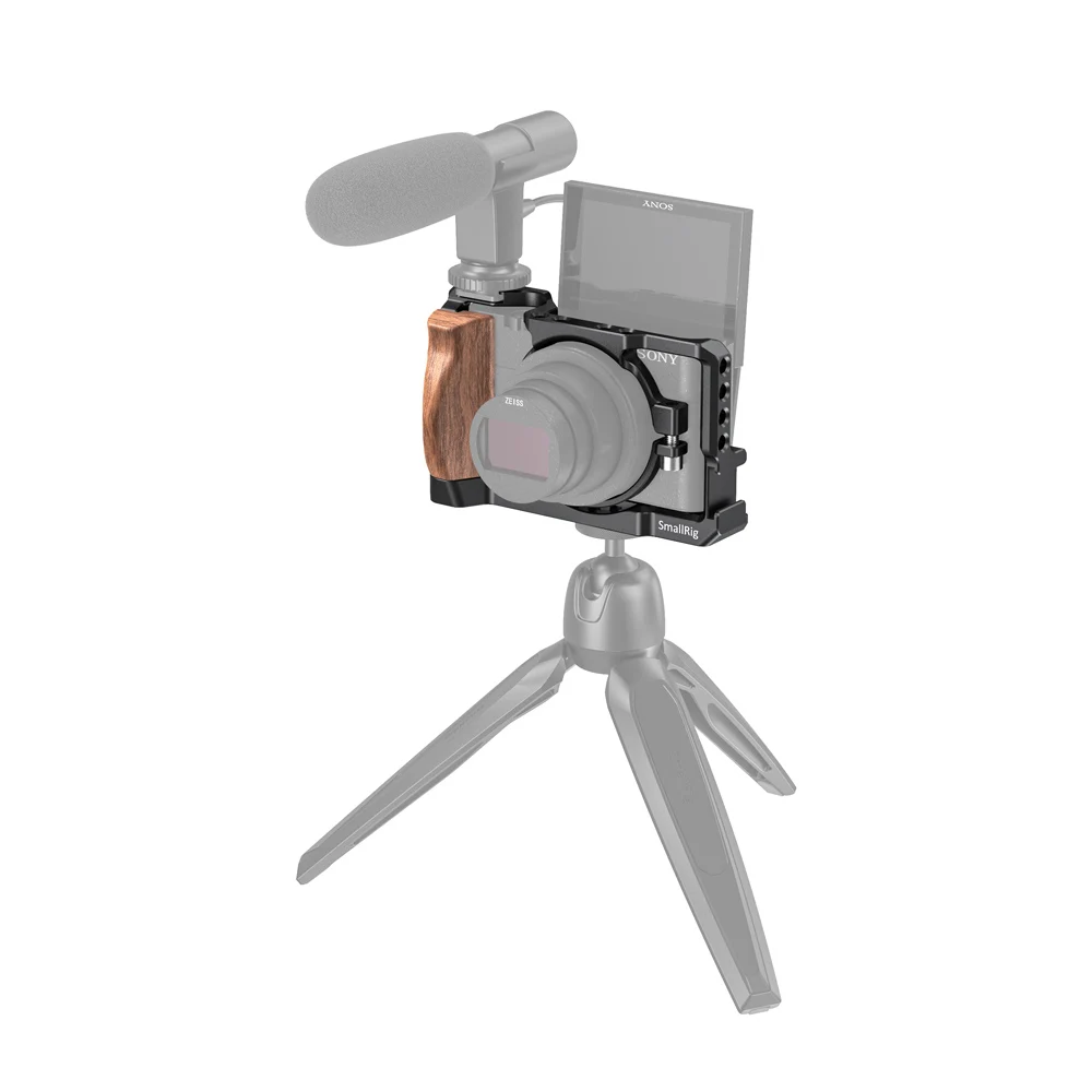 Клетка для камеры SmallRig RX100 VII для sony RX100 VII/VI Dslr клетка с деревянной боковой ручкой/Холодный башмак RX100 VI клетка-2434