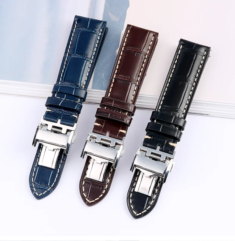 Genuine Leather Watchband Watch Strap For Longines L2 L3 L4 Masters COLLECTION Watch Belt Bracelet Cowhide Strap 19mm 20mm 21mm
