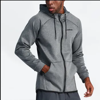 

Men's Long Sleevel Hooded Coat Training Running Shirts Jackets Outdoor Hooded Zipper Jackets Mens Gym Casual Coats Clothing
