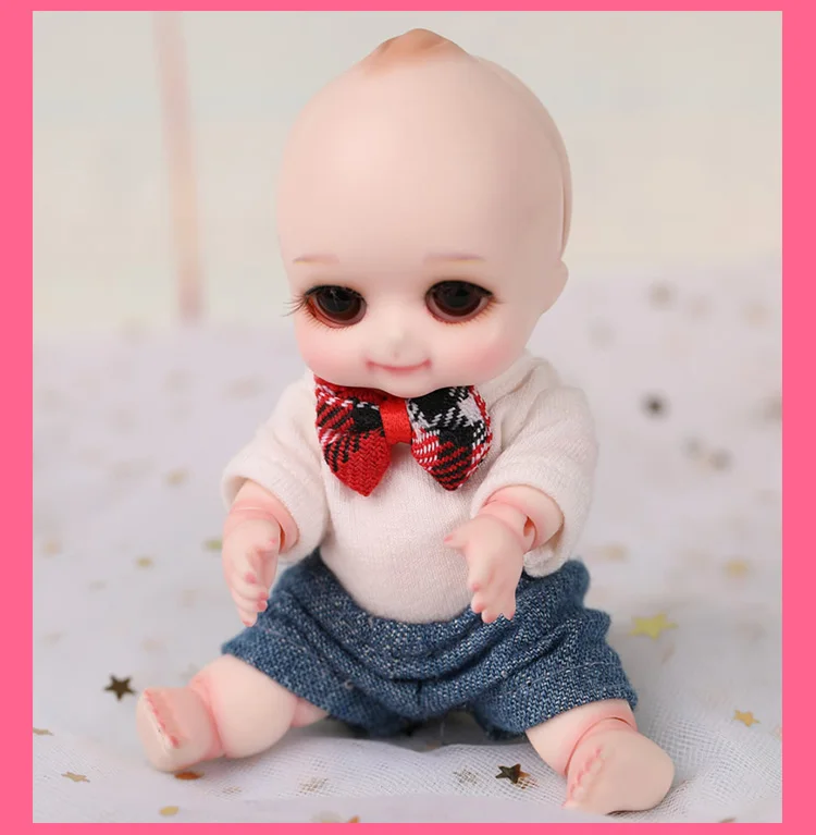 1/8 масштаб 12 см BJD кукла милая BB BJD/SD смола фигурка кукла DIY модель игрушка подарок. Полный набор с одеждой, обувью, париком A0121NAPPYchoo
