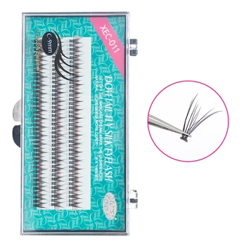 

120pcs 6D Eyelashes Extension Dovetail Fly Silk Eyelash C Curl 9mm False Eyelashes Cluster Fake Lashes Soft For Makeup Beauty
