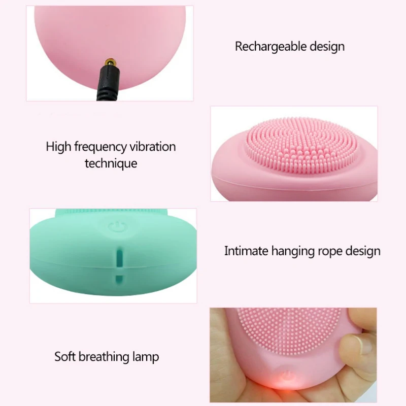 Electric Silicone Cleansing Brush Remove Blackheads Firming Skin Cleaning Pores Cleansing Brush Face Deep cleaning instrument