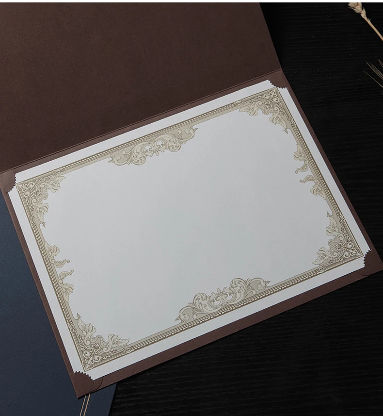 10 UNITS Bulk Order Horizontal Vertical Certificate Paper Cover, Employment Letter Authorization Universal Thin Sleeves