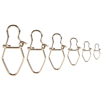 

TOP!-300Pcs 6 Size Rhombus Snap Connector Fishing Swivel Hook Safety Snap Pins Accessories Fishing Tackle