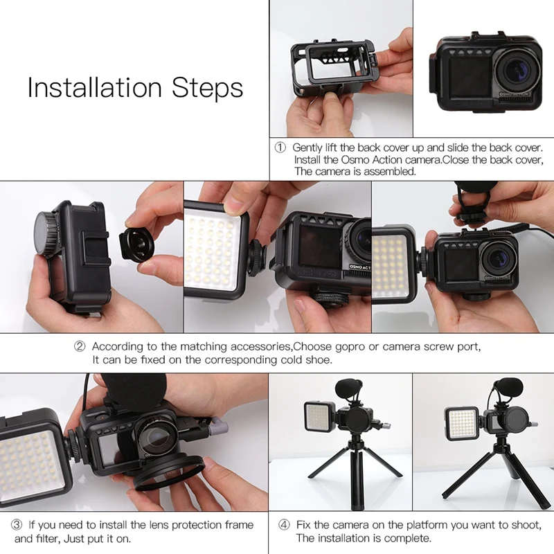 Rabbit Cage Expansion для DJI OSMO ACTION Dajiang camera сапоги на холодную погоду комбинированные аксессуары-УФ-фильтр