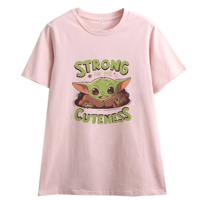 Новая милая детская футболка с Йодой и Харадзюку гранж Эстетическая кавайная