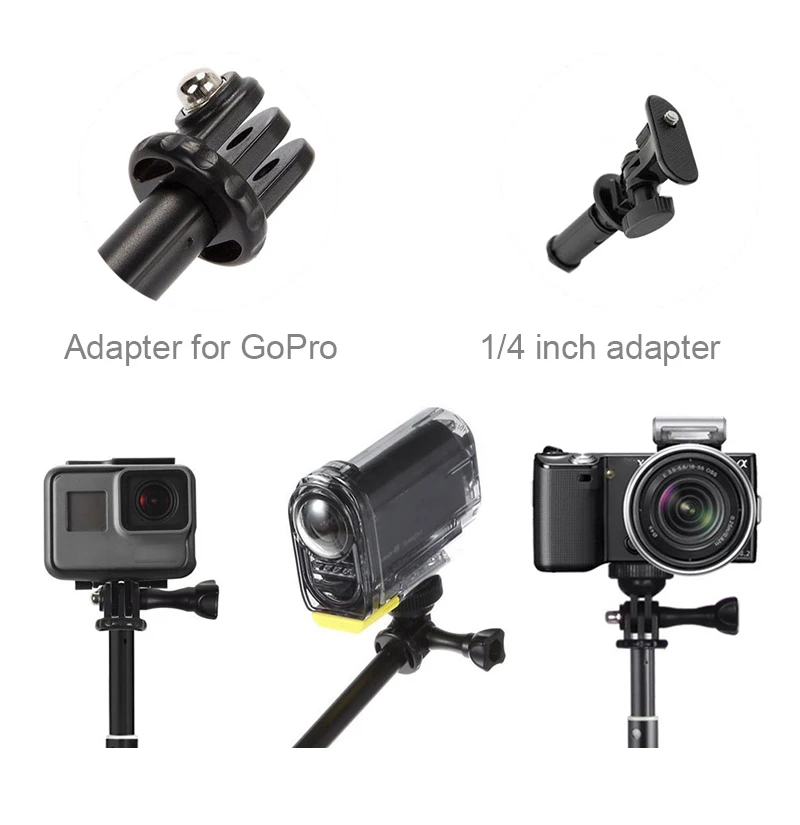 Alumínio Monopod Estender Pole, Selfie Stick para