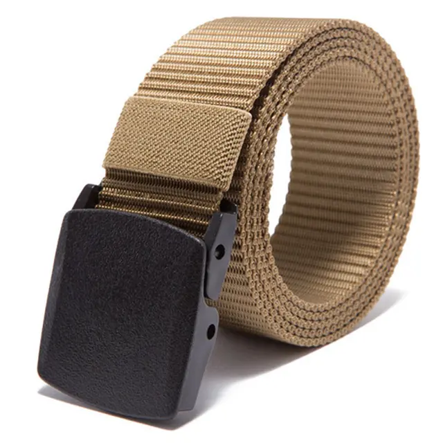 FRALU Automatic Buckle Nylon Belt Male Army Tactical Belt Mens Military Waist Canvas Belts Cummerbunds High Quality Strap khaki