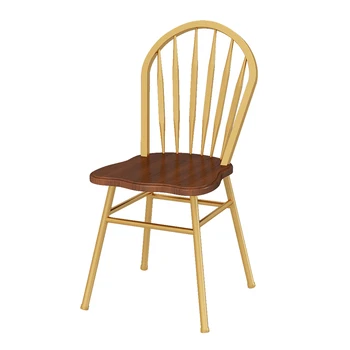 

loft iron furniture dining chair simple American sword back chair solid wood Windsor peacock chair practical back leisure chair