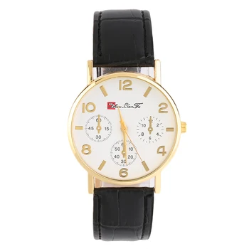 

Fashion Watch Men Women Leather Strap Line Analog Quartz Ladies Wrist Watch Dress orologio donna Drop Shopping W3
