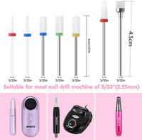 7 Pcs Combined Ceramic Milling Cutters For Manicure Removing Gel Varnish Nail Drill Bit Kits Accessories 2
