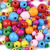 YHBZRET 500pcs Multicolor Spacer Wood Beads 4/6/8mm Round Wooden Beads for Jewelry Making Baby Rattle Pacifier Beading Findings ► Photo 2/6