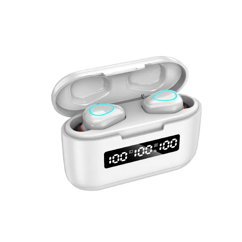 TWS 5 0 Bluetooth Headset Sports Wireless LED Display Ear Hook Running Earphones IPX7 Waterproof Erbuds with Charger Cable