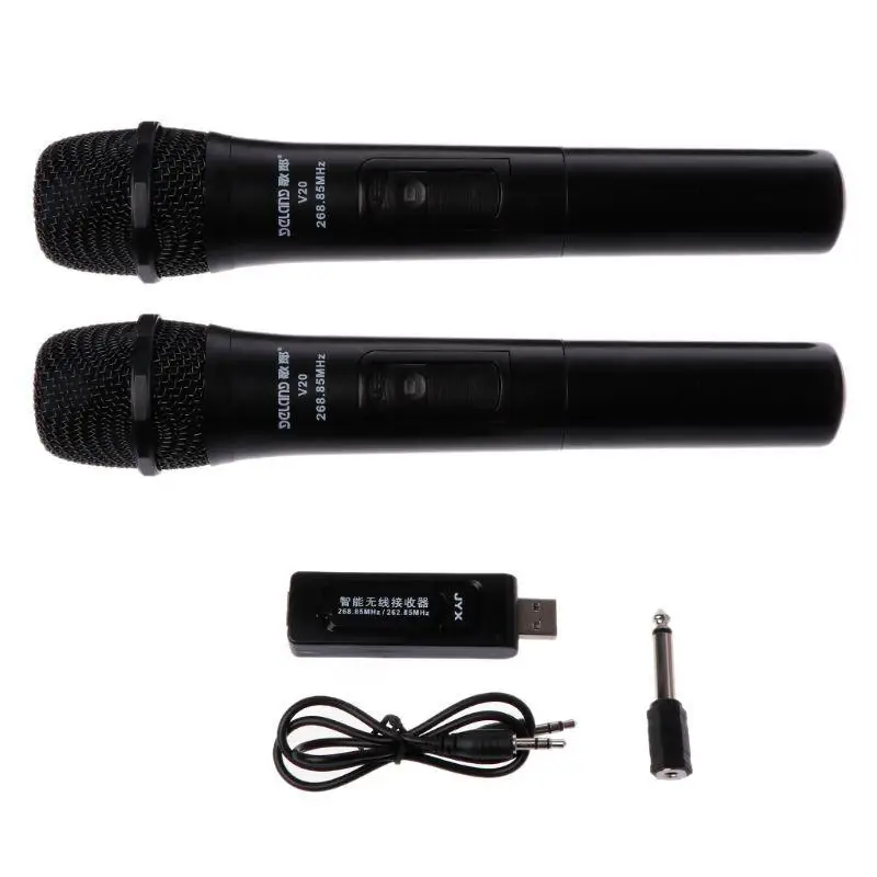 MeterMall UHF USB 3,5 мм 6,35 мм Беспроводной микрофон Мегафон ручной микрофон с приемником для караоке громкоговоритель