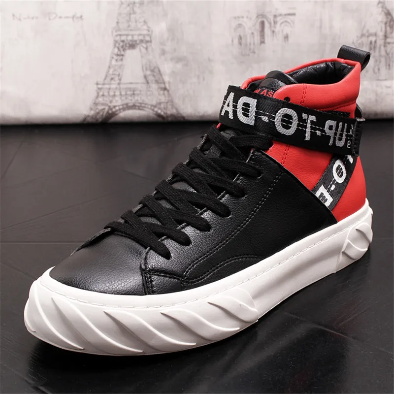Кроссовки мужские на платформе роскошные дизайнерские высокие повседневная