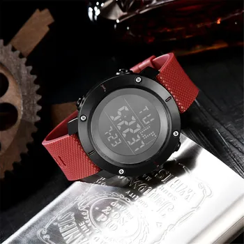 

Outdoor Sport Watch Men Clock Big Dial Fashion Simple Watches high quality PU Strap Waterproof Led Digital Watch Reloj Hombre