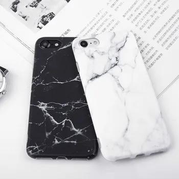 

Imd Marble Stone Gel Case for Apple iPhone 7 6s 6 8 Plus X XR XS Max Cases Black White Soft Squishy phone Case