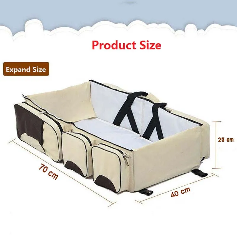Multi-function Portable Folding Baby Travel Crib Bed Two Using Mummy Packing Bag For Newborns Safet