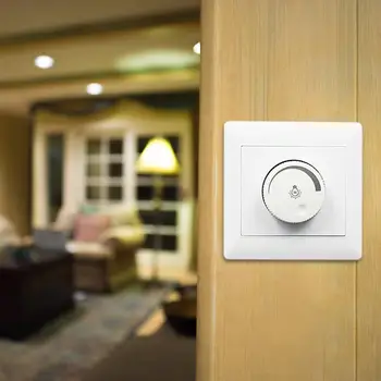 

100W 220V Dimmer Switch 86 Type Concealed Installation LED Dimming Controller For Dimmable Ceiling Light Downlight Spotlight