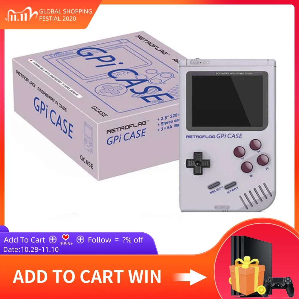 Чехол с ретро флагом Retroflag GPI/Чехол rasperberry Pi/чехол GameBoy Pi совместим Raspberry ZERO и