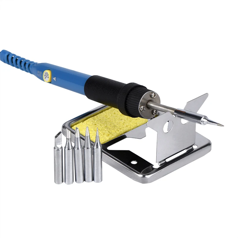 

QHTITEC Electric Soldering Iron Gun 60W Adjustable Temperature Welding Rework Station Tin Welding Tools Soldering Iron Kit