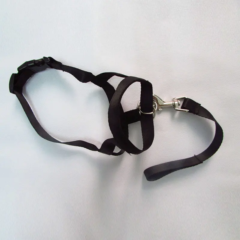 Harness Adjustable Muzzle Dog Halter Leader Belt Dog Collar Head Collar No Pull Bite Straps Training Leash Leader 