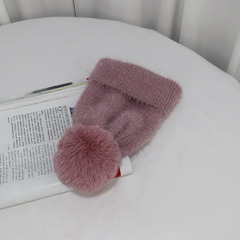 purple Длинные мохер зимние шапки для мужчин и женщин Beains cap s хип хоп шапка Gorros женские шапки для женщин одноцветная теплая шапка - Цвет: purple