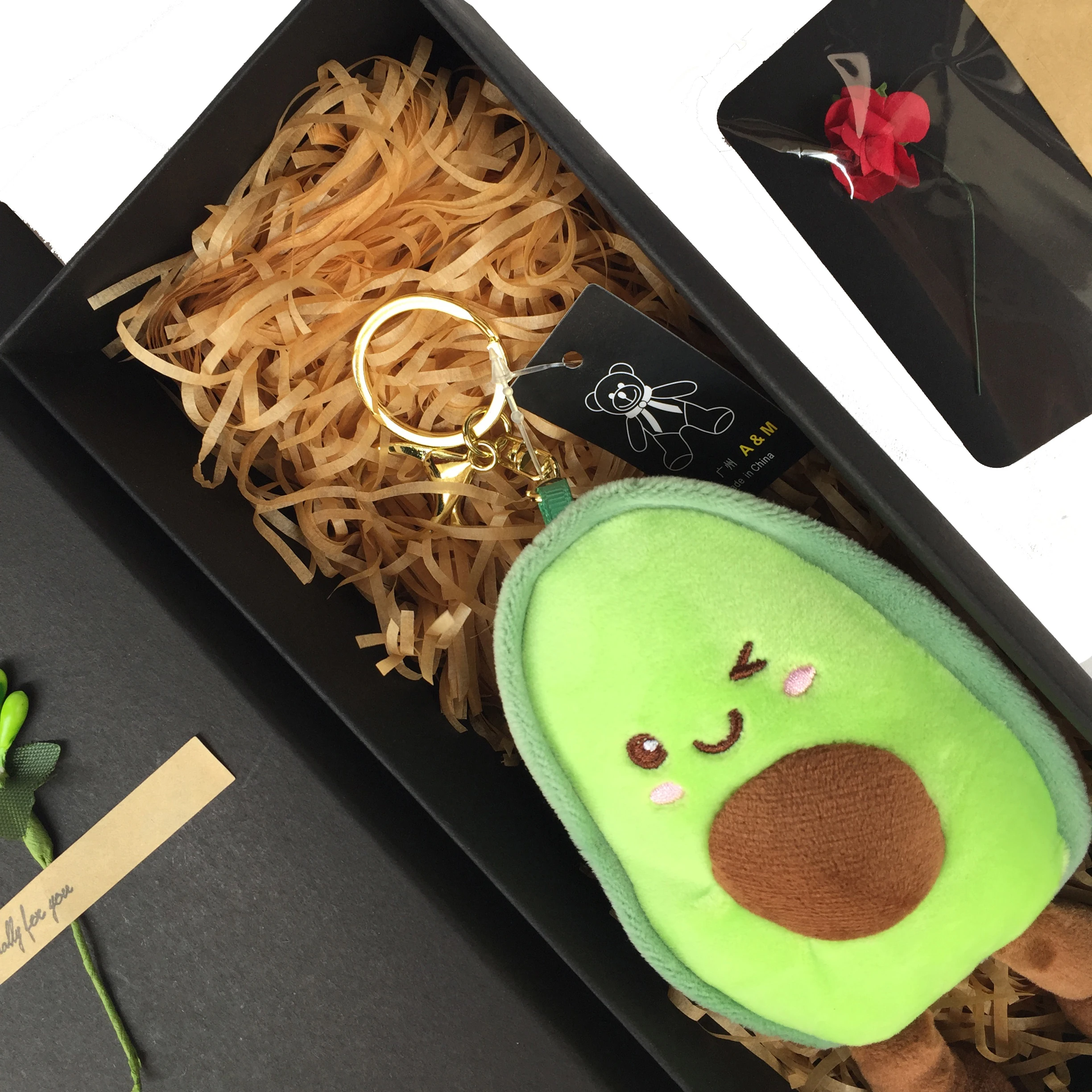 Авокадо брелок кулон женский корейский милый фрукты плюшевая кукла с ins креативный мешок Висячие подарочная коробка