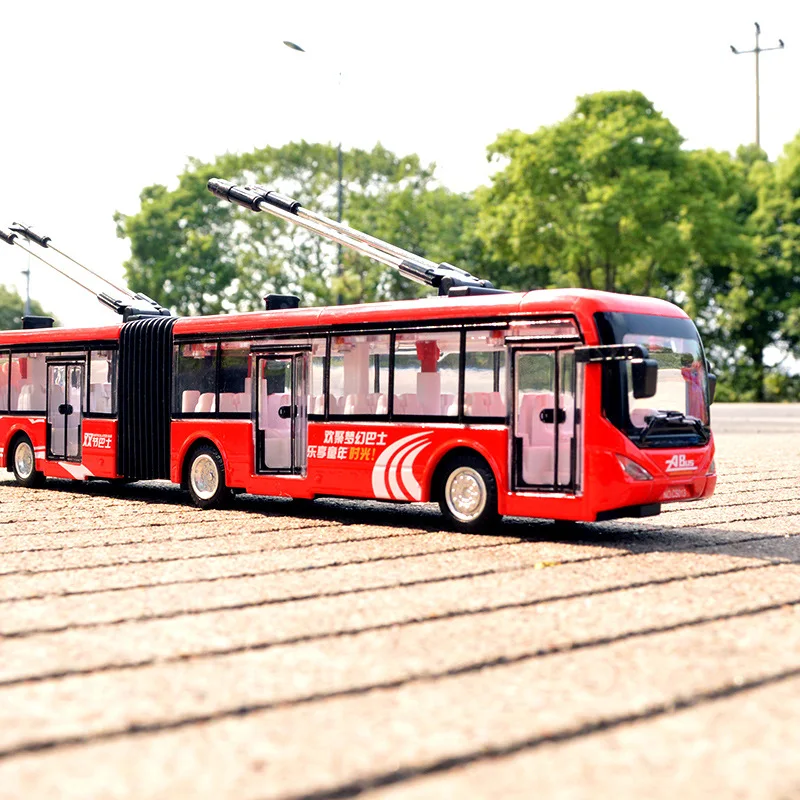 

Jiaye City Bus Alloy Car Model 1: 48 Children Alloy Toy Public Car Sound And Light Warrior