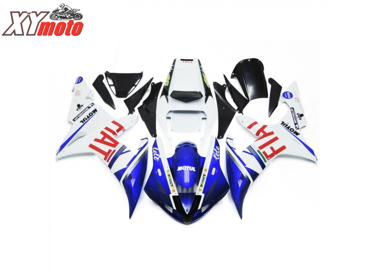 

Motorcycle Fairing Kit For Yamaha YZF1000 R1 02-03 Injection ABS Plastic Fairings R1 2002-2003 Gloss Blue White FIAT Bodyworks