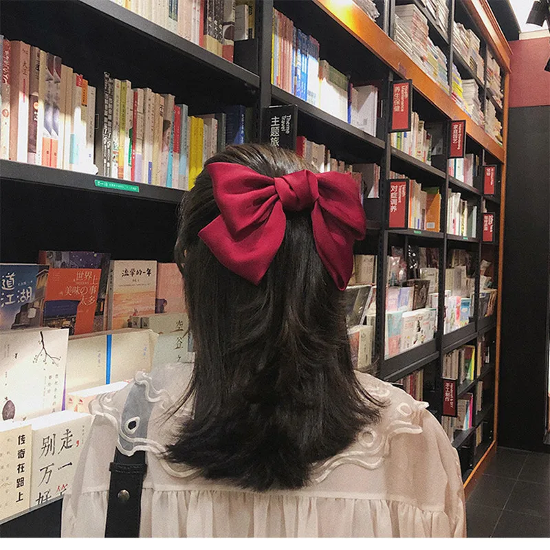 

Spring / Summer 2020 Hairpin Big Bowknot Girl Back Spring Clip Hair Accessories