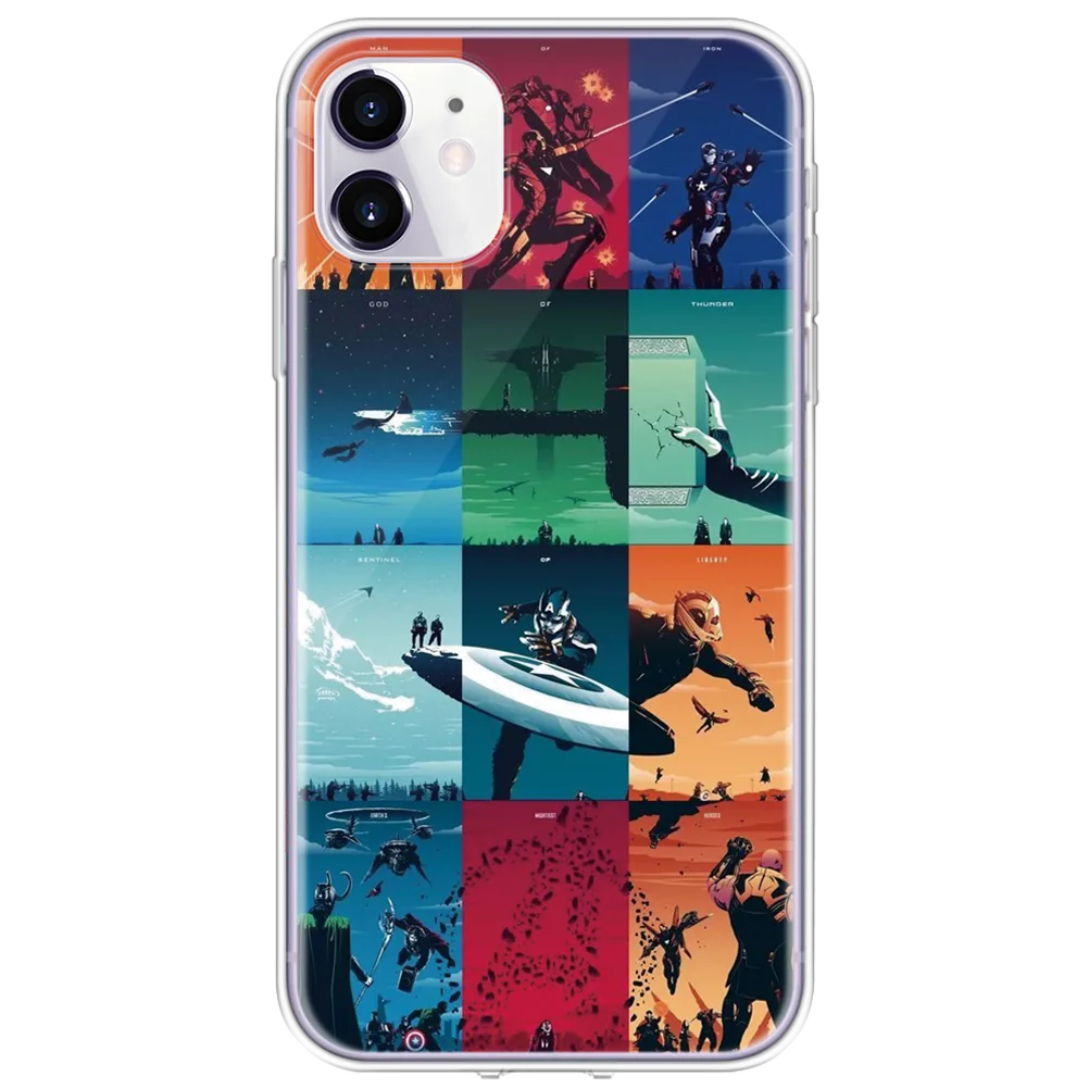 Marvel супергерой Мстители мягкие ТПУ fundas для iPhone 5 5S SE 6S 7Plus 8 Plus X XS XR XS Max Coque для iPhone 11 Pro MAX Case