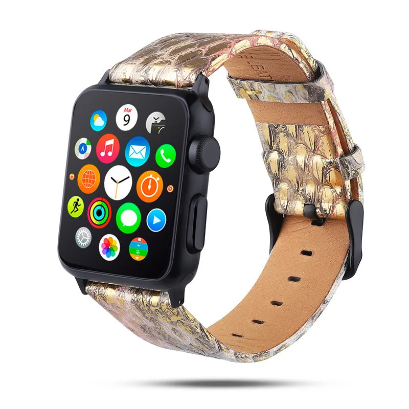 Рисунок под змеиную кожу кожи наручных часов Iwatch, ремешок для apple watch, ремешок 42/38 мм браслет ремешок для Iwatch 4 44/40 мм серии 4/3/2/1 аксессуар