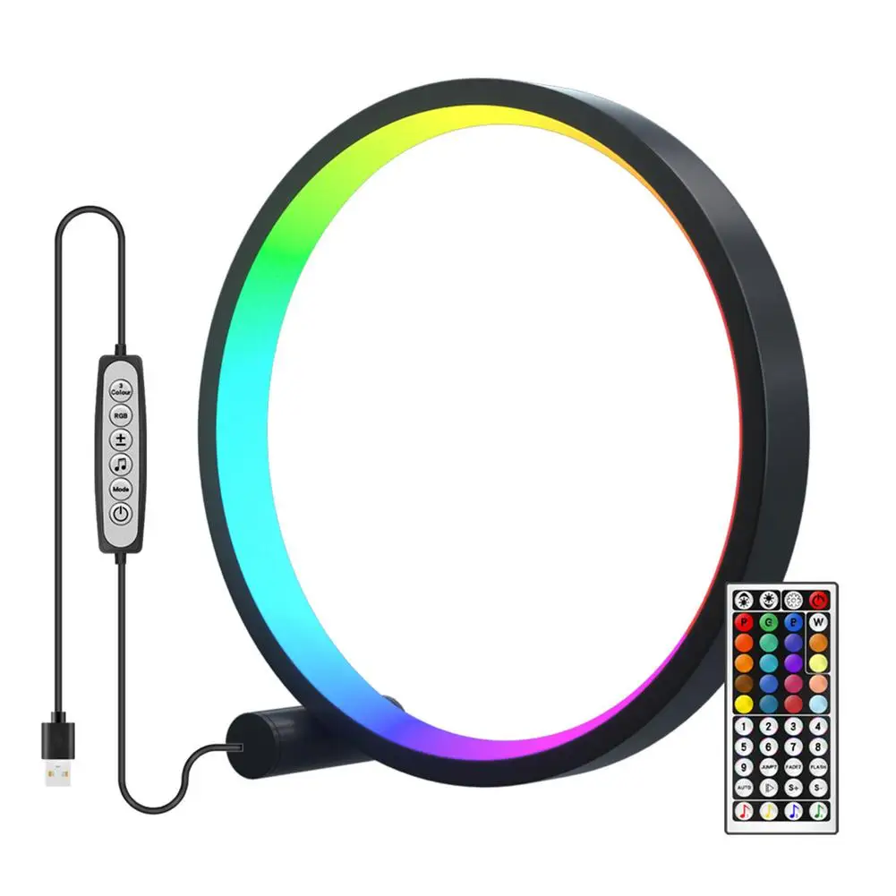 10in 25cm Ring Light RGB Tripod Phone Stand Holder Photography RingLight Circle Fill Light Led Color Lamp Atmosphere Light nursery night light Night Lights