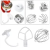 3Pack Standard Mixer Replacement Set Flat Beater Wire Whip K45DH  Hook for 3K5SS 9KSM5 KPM5 2