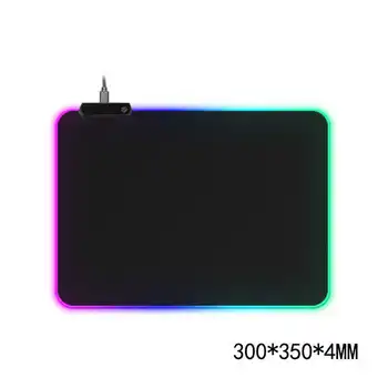 

LED Lighting Mouse Pad Gaming Anti Slip Rubber Base Computer Mat Accessories JR Deals